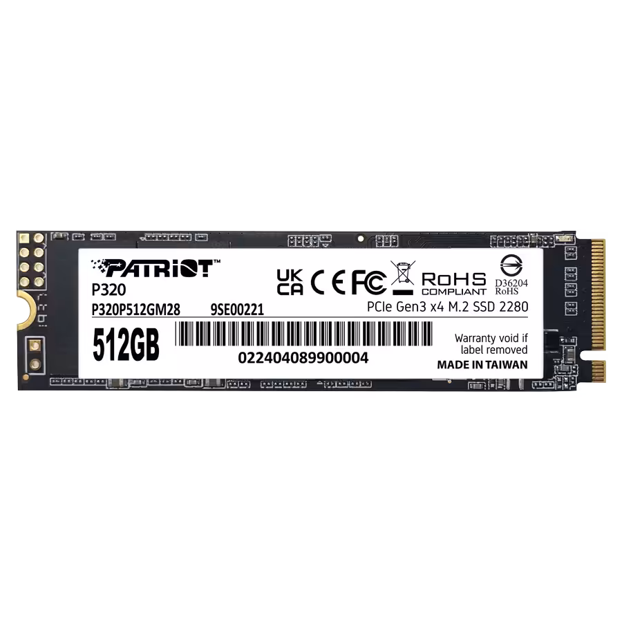 SSD پاتریوت مدل Patriot P320 PCIe M.2 512GB | فروشگاه گیمینگ تکاف