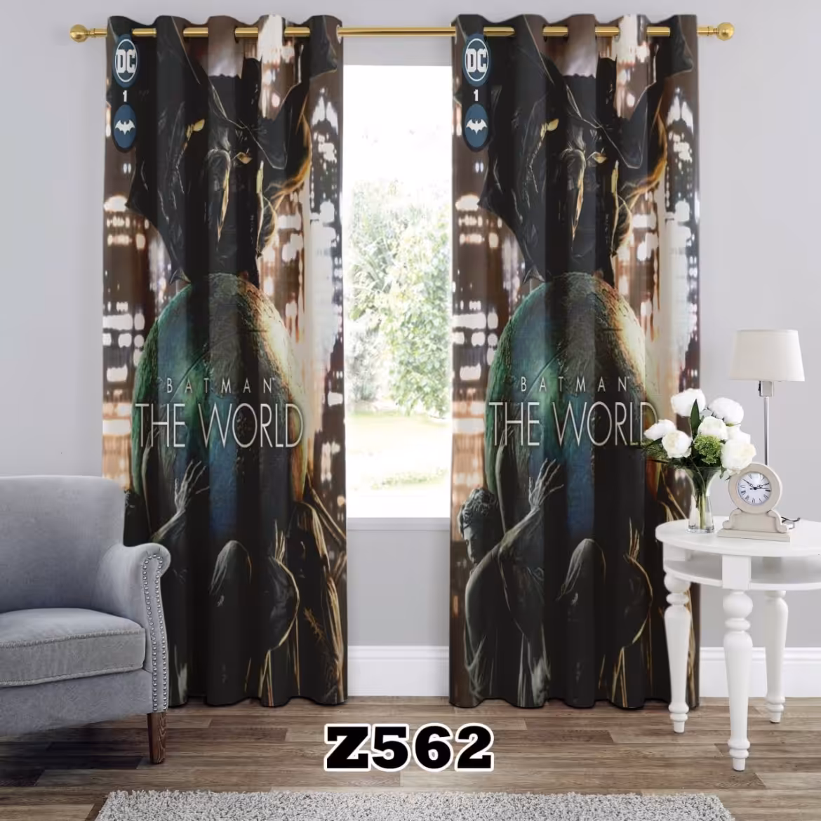 یک عدد پنل پرده اماده طرح اسپرت  z562