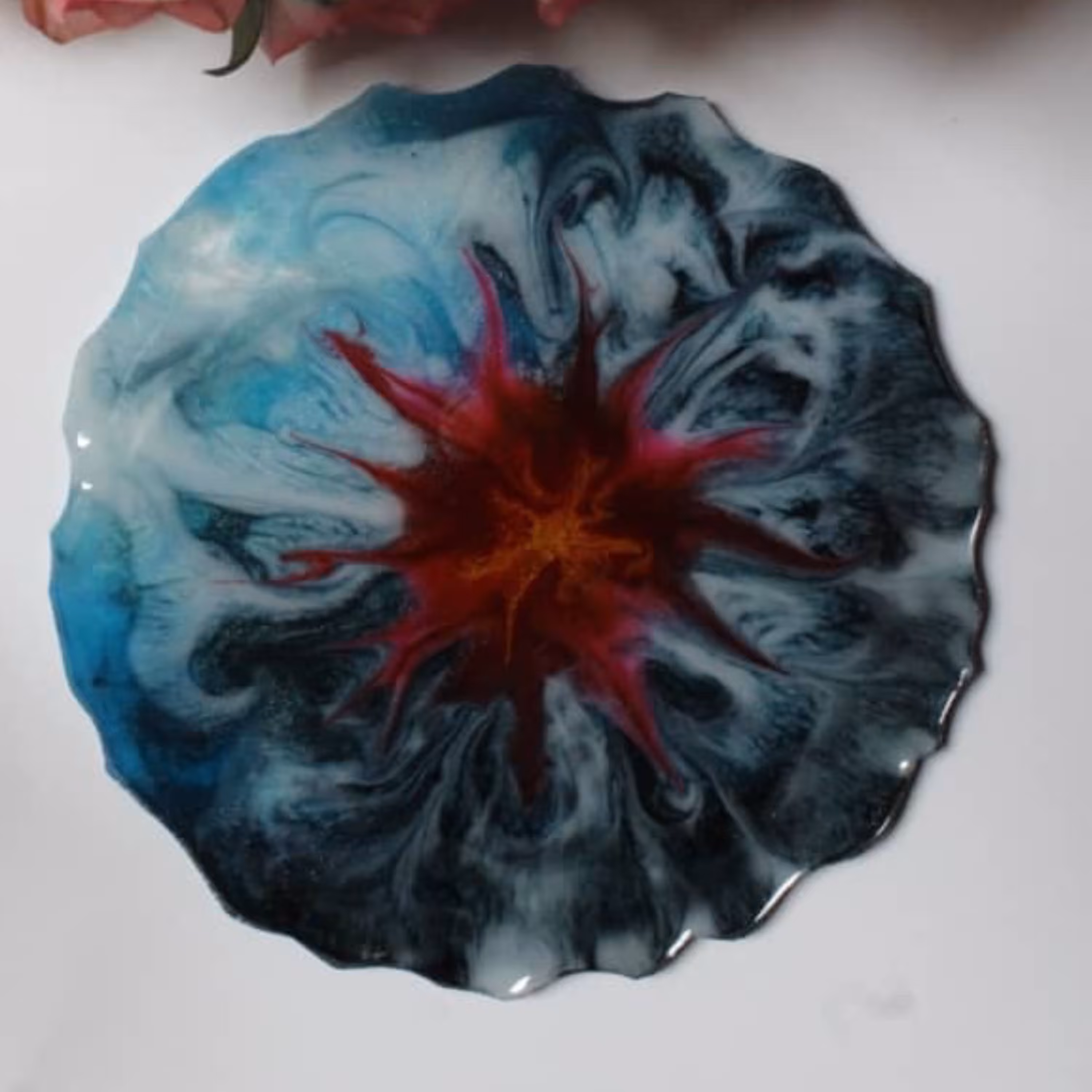 زیر لیوانی رزینی در طرح و رنگ های مختلف