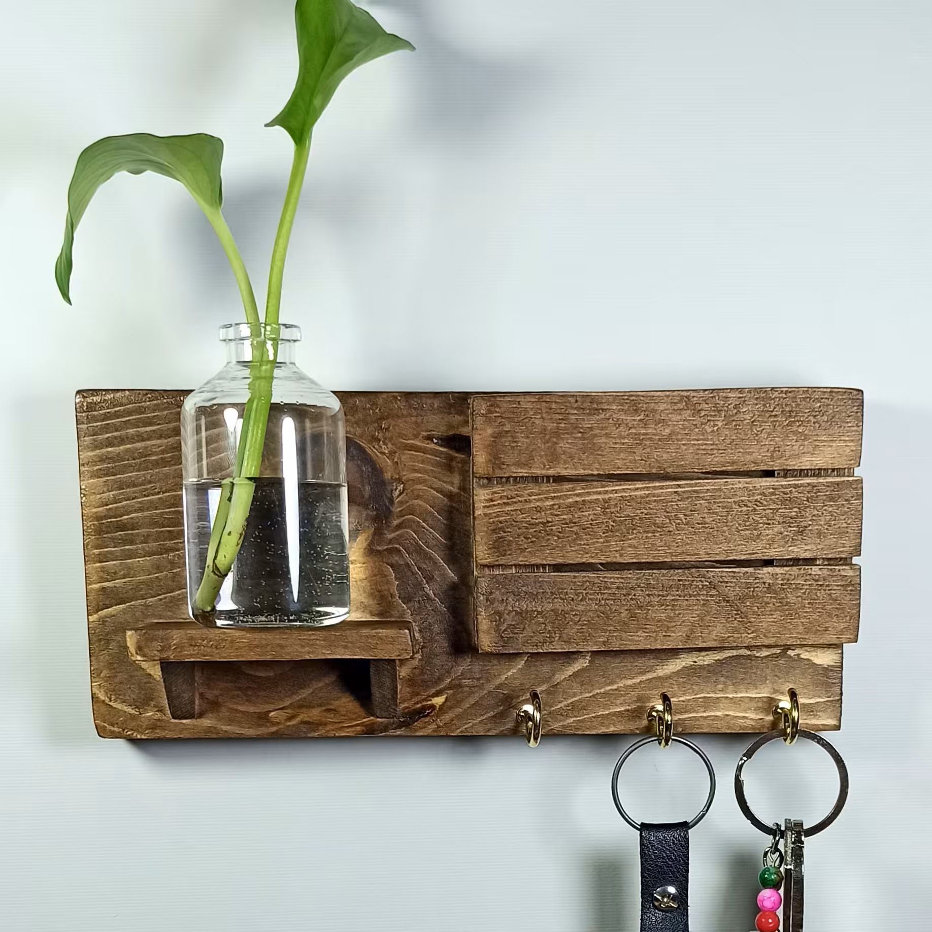 جاکلیدی چوبی دیواری مدل هما(ابعاد و رنگ دلخواه)