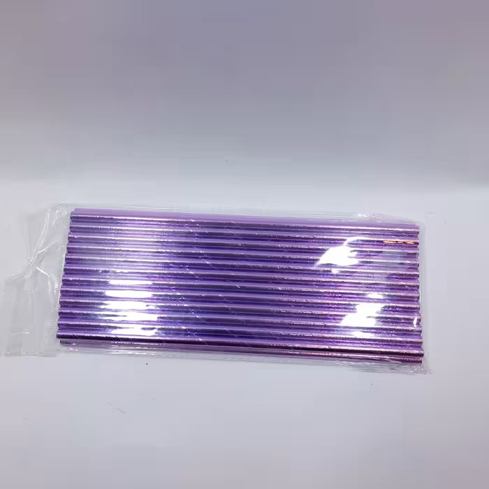 نی کاغذی بنفش پاپسیکل