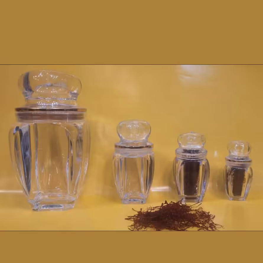 ظرف طرح شیشه ای مدل گوهر (یک مثقالی)