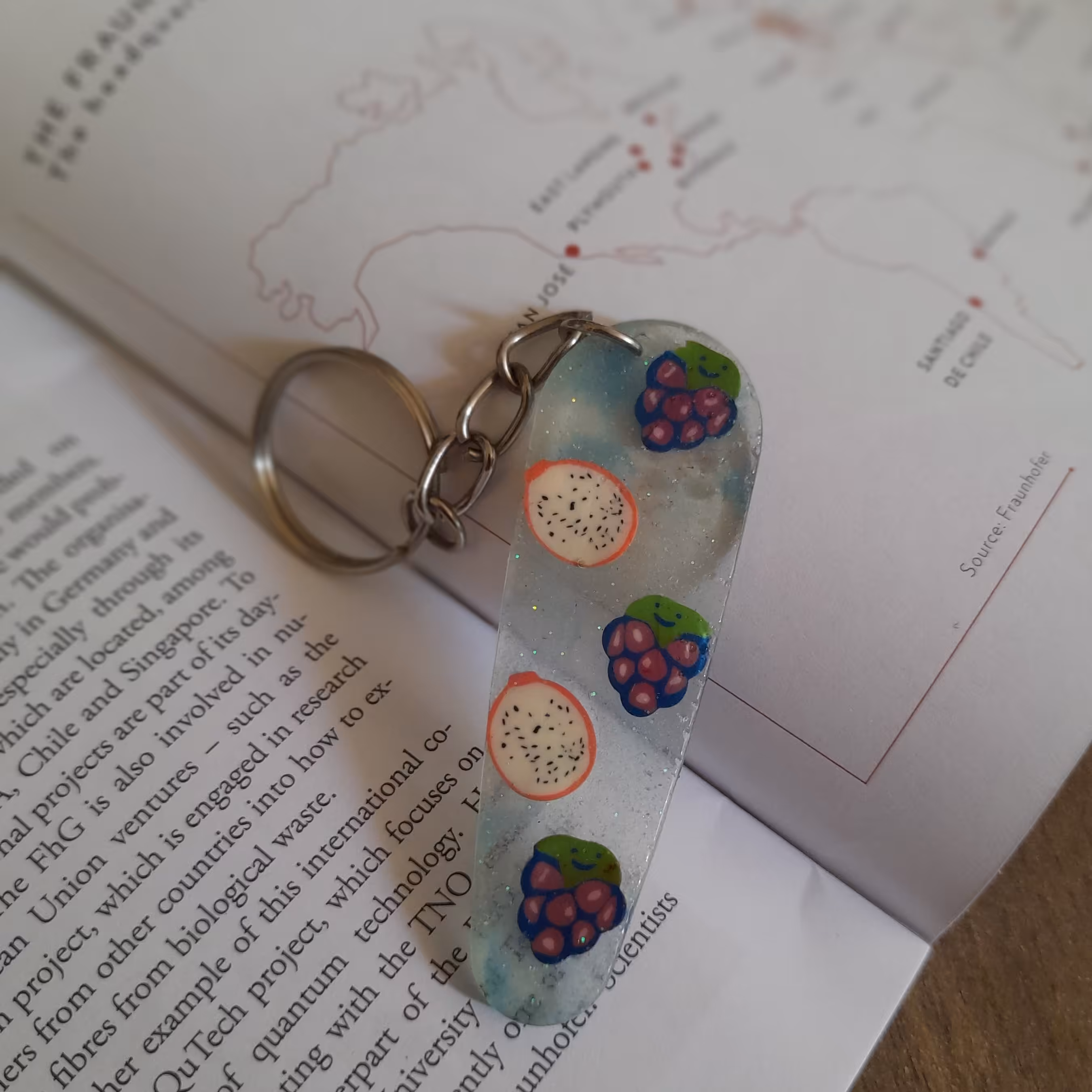 جاکلیدی میوه ای رزینی آویز ماشین 