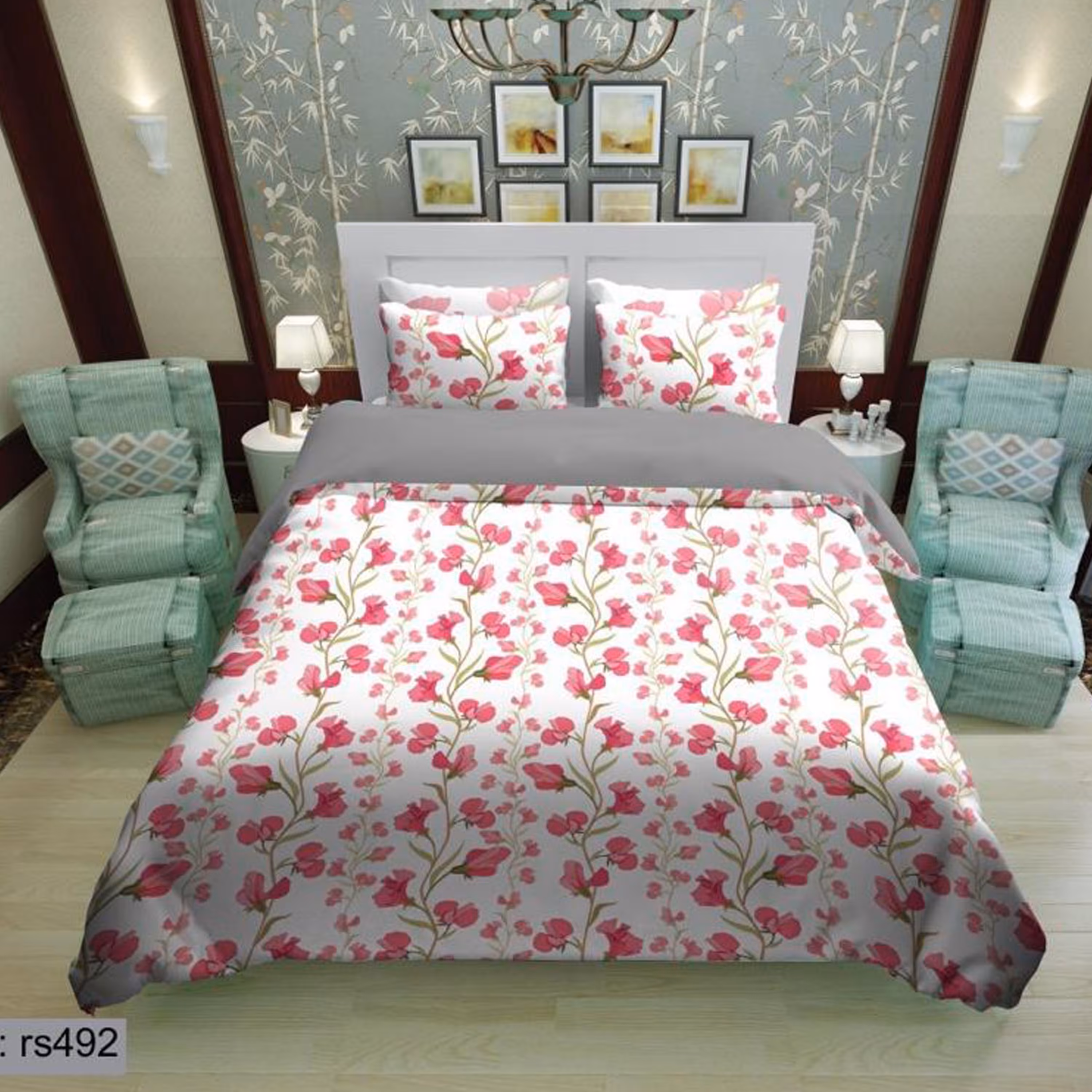 سرویس روتختی 1 نفره تنسل چاپی برندترک لند (Turk Land)  کد rs 492