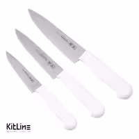 ست 3 عددی چاقو سرآشپز بداف دسته سفید (TRAMUNTENA)