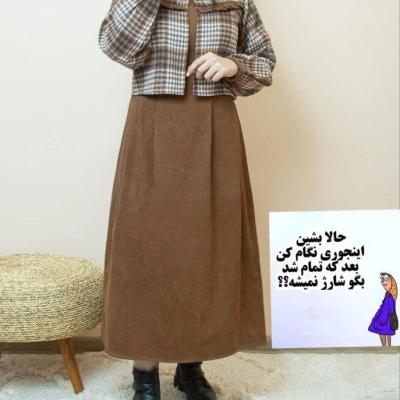 سارافون زنانه پشمی مدل کت و سارافون ترکیبی غزل