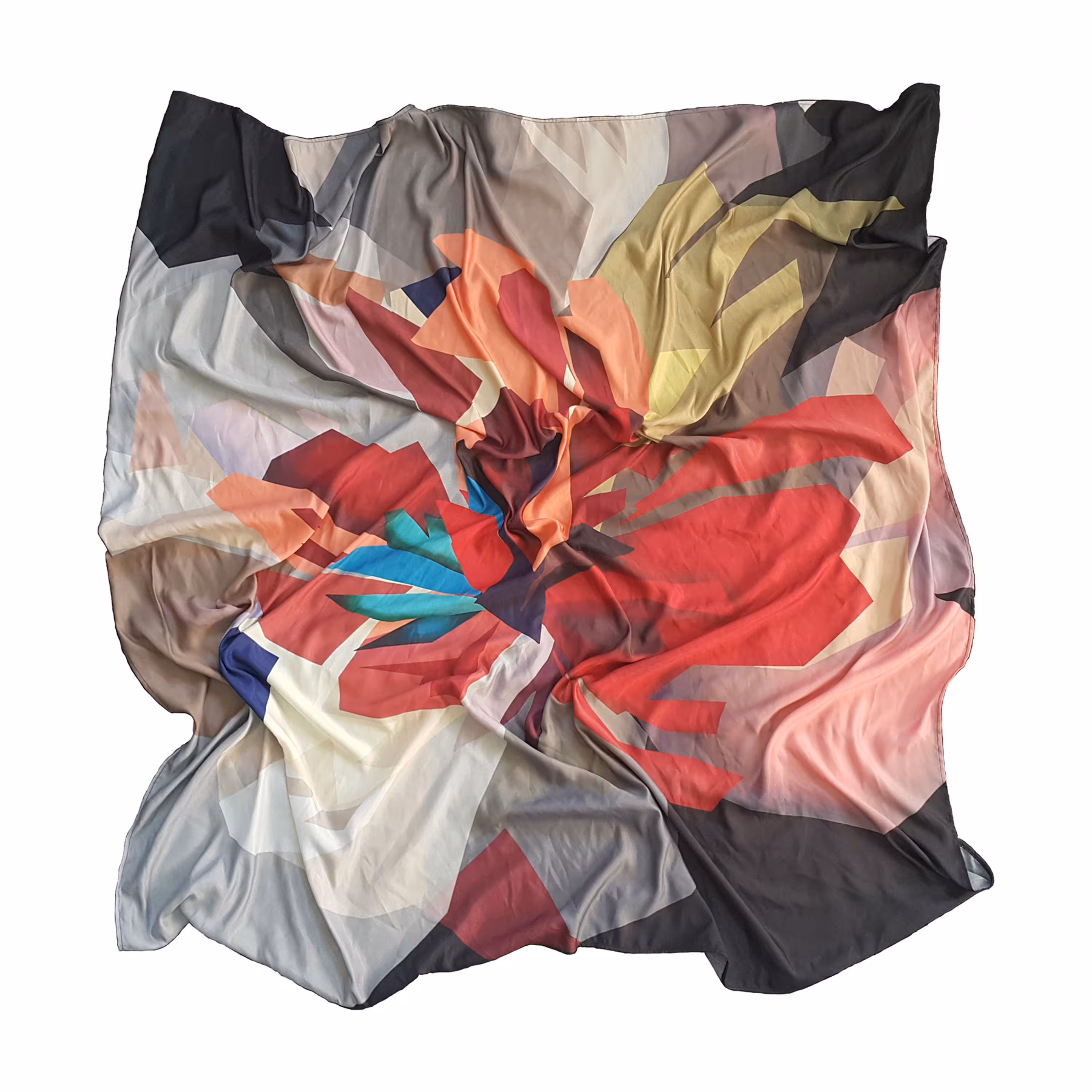 روسری نخی قواره 140 طرح گل کد 103