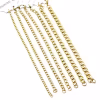 دستبند اسپورت کارتیر استیل رنگ ثابت طلایی 7 میل1534

