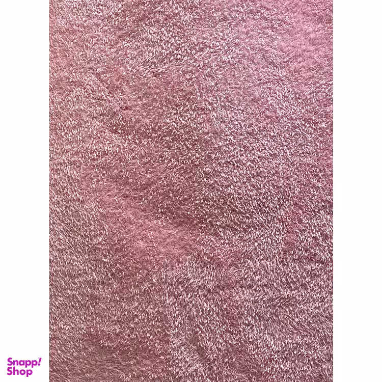 فرش ماشینی مدل شگی فلوکاتی طرح پرز بلند رنگ زمینه صورتی