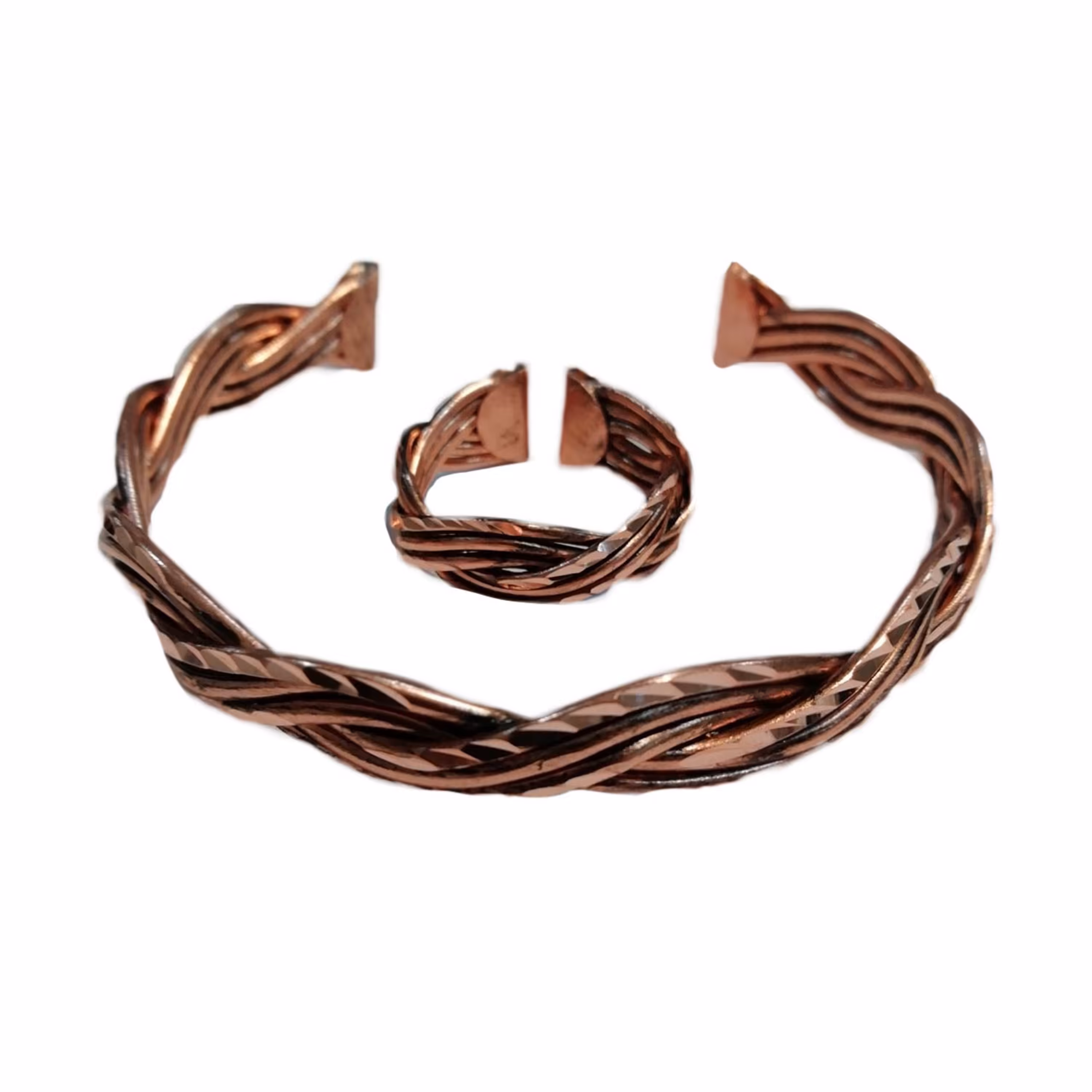 نیم ست دستبند و انگشتر ساده تراش کد JW163-2