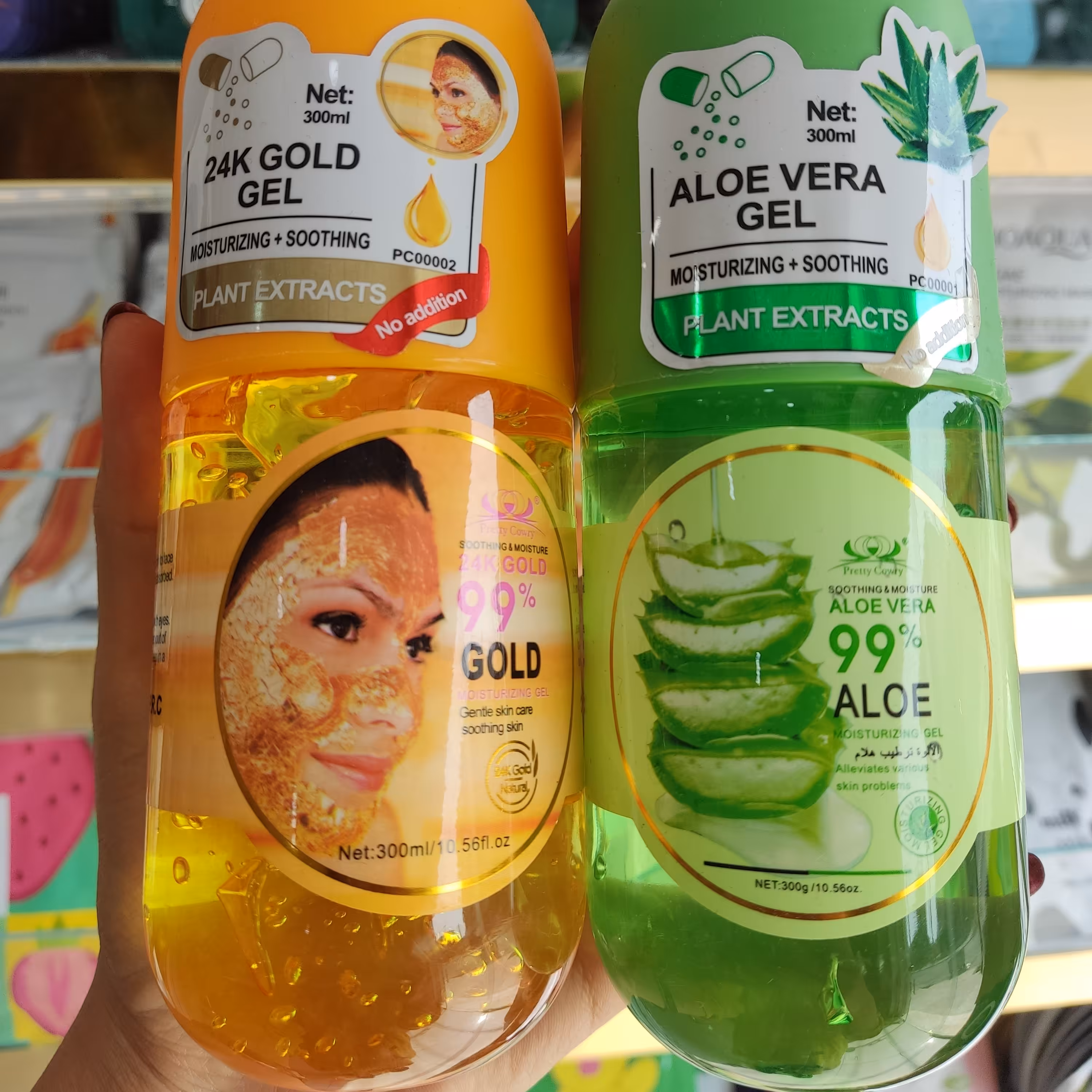 ژل آبرسان و مرطوب کننده آلوئه ورا و طلا  99درصد