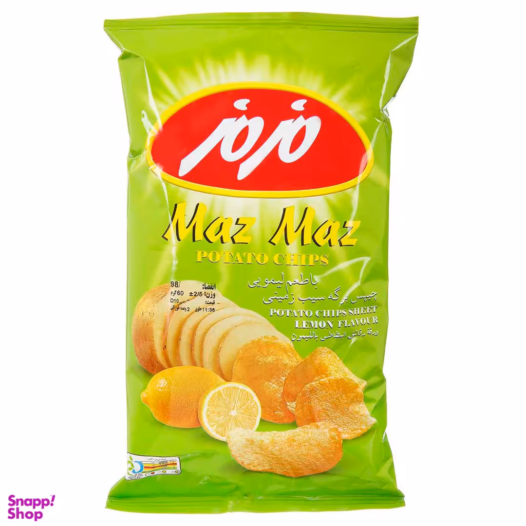 چیپس لیمویی مزمز وزن ۶۰ گرم