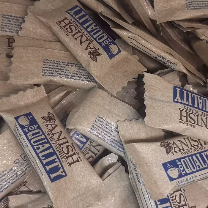 شکلات قهوه آنیش سه گرمی   آجیل و خشکبار بادامک 