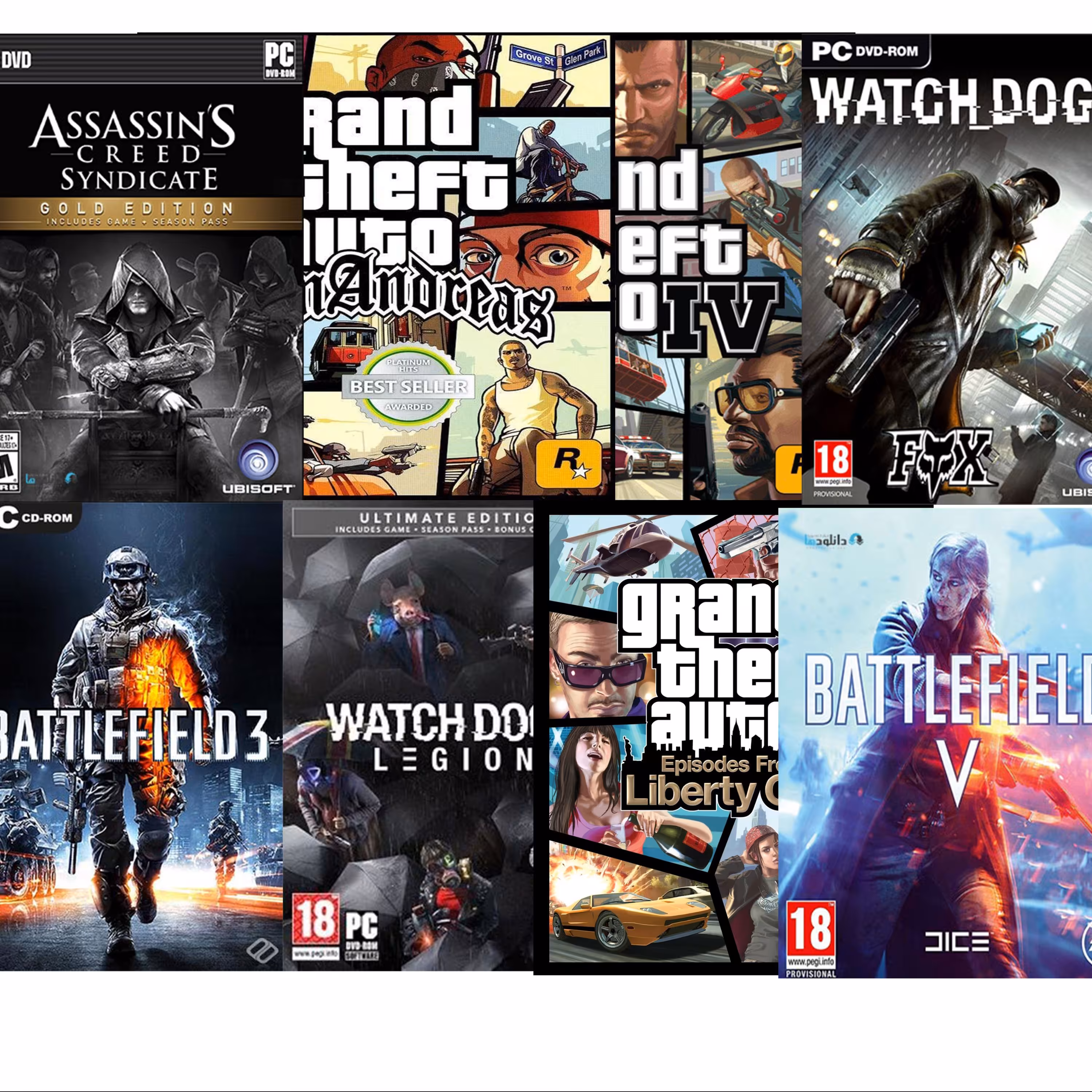 تمام بازی های کامپیوتری دنیا (قدیمی و جدید) 