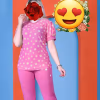 تیشرت شلوار گل بابونه فری سایز                     