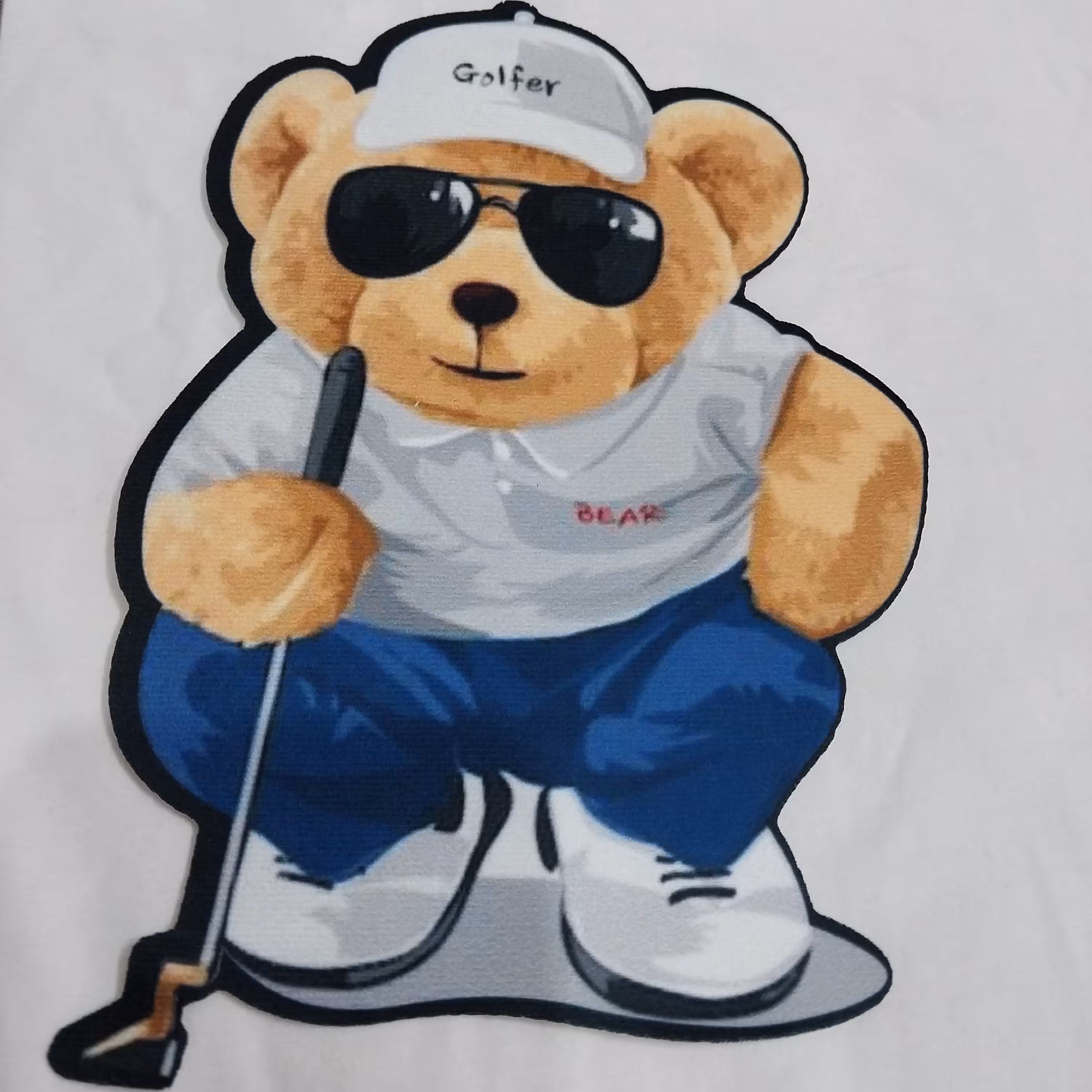 برچسب اتویی لباس اسپرت استیکر حرارتی خرس تزیین لباس موجود درخرازی نفیس