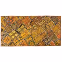 رومیزی کد ZARIMOSBO2 مستطیل بزرگ سوزن دوزی گلابتون نفیس آستردار همچنین مناسب برای قاب