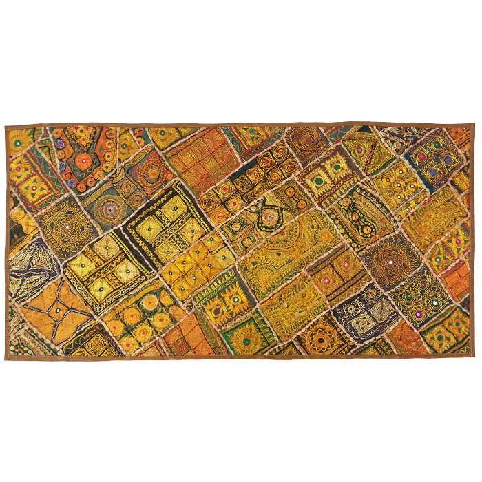 رومیزی کد ZARIMOSBO2 مستطیل بزرگ سوزن دوزی گلابتون نفیس آستردار همچنین مناسب برای قاب