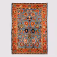 قالیچه 3 متری دستباف با مواد اولیه دست ریس با رنگرزی گیاهی