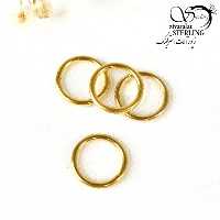 پیرسینگ حلقه ای طلایی کوچک برند استیل کد 9907