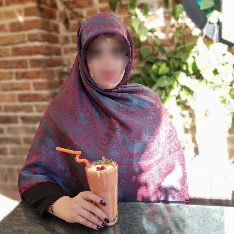 روسری ژاکارد دورو لمه دار