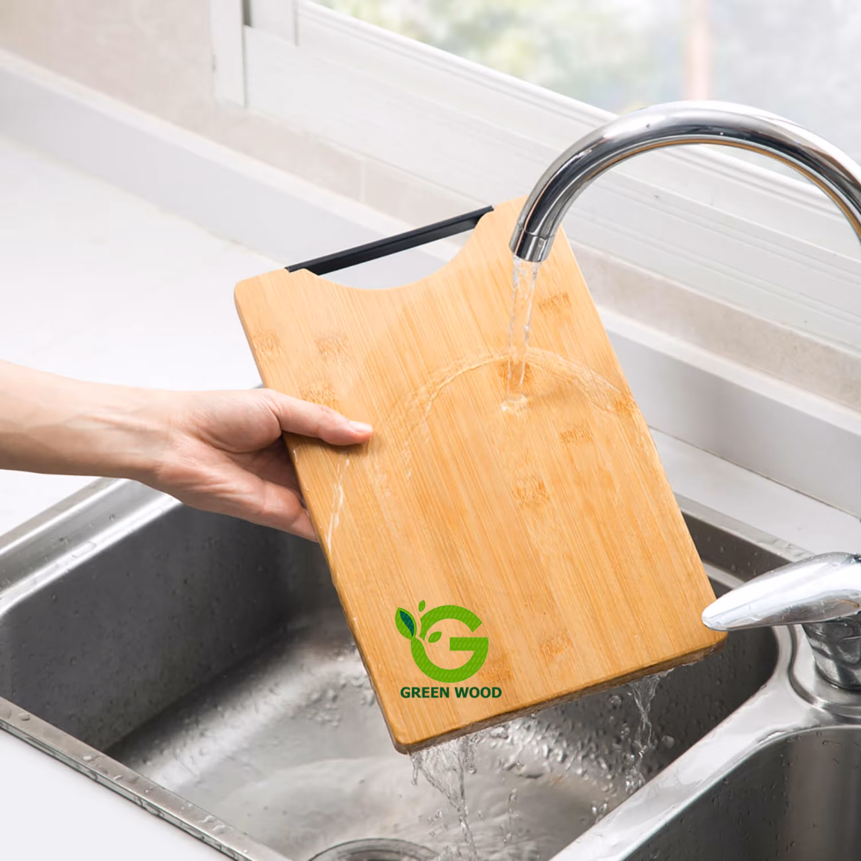 تخته برش گوشت چوبی بامبو مدل L31 کد Gw130601008