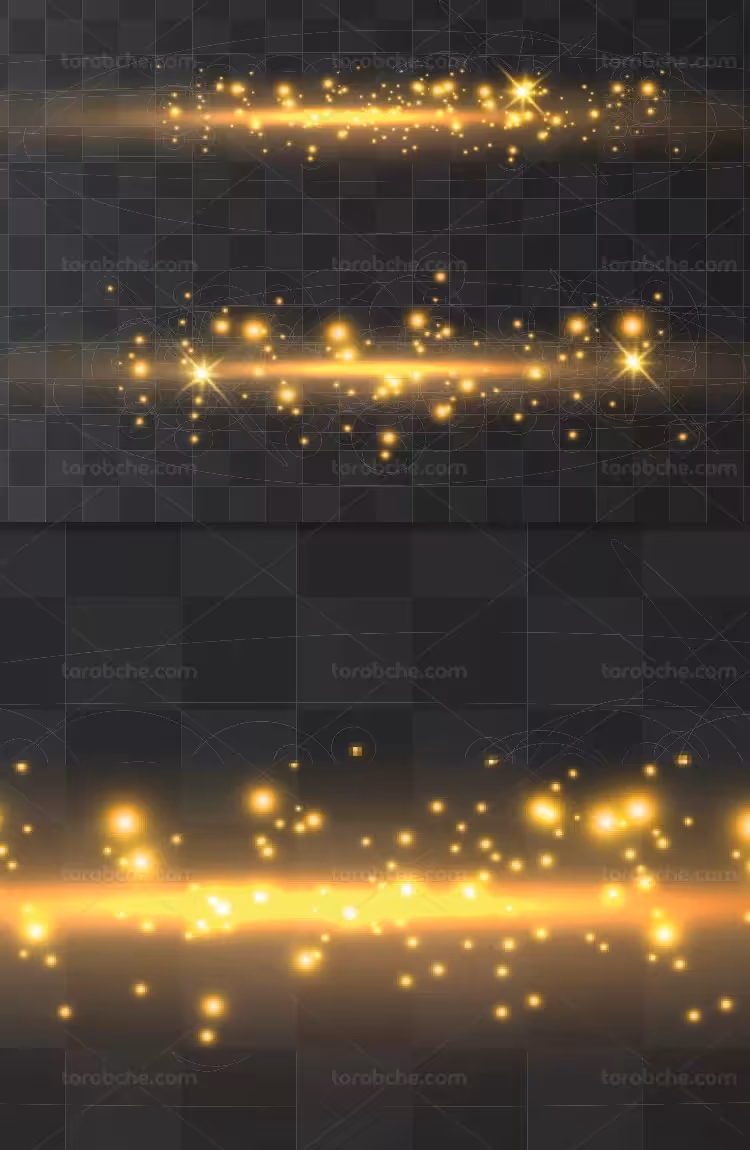 افکت نور مشکی طلایی | گرافیک با طعم تربچه