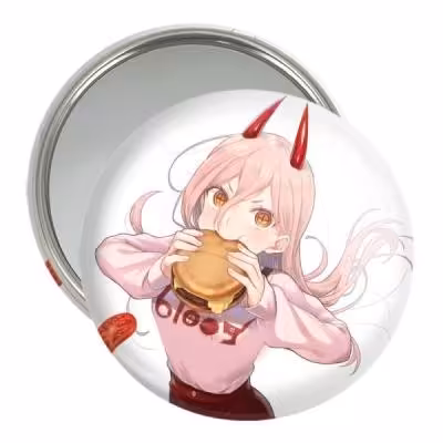 آینه جیبی خندالو مدل پاور انیمه مرد اره ای Chainsaw Man کد 17861