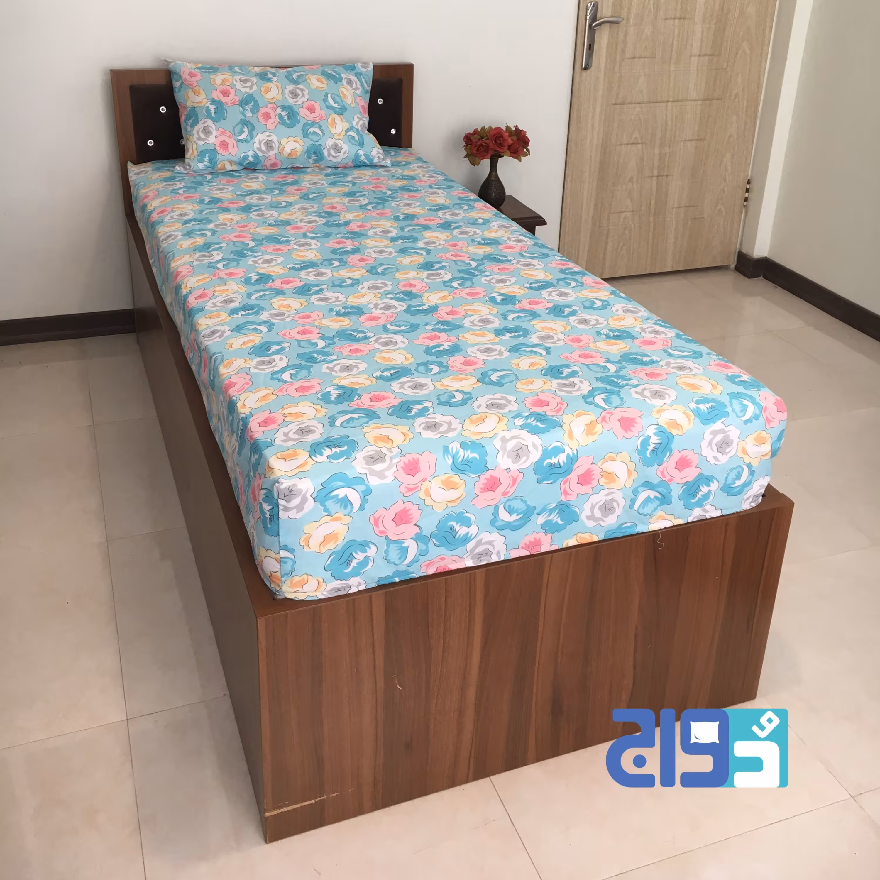 روتختی کشدار تک نفره مدل عروس (رنگ آبی)