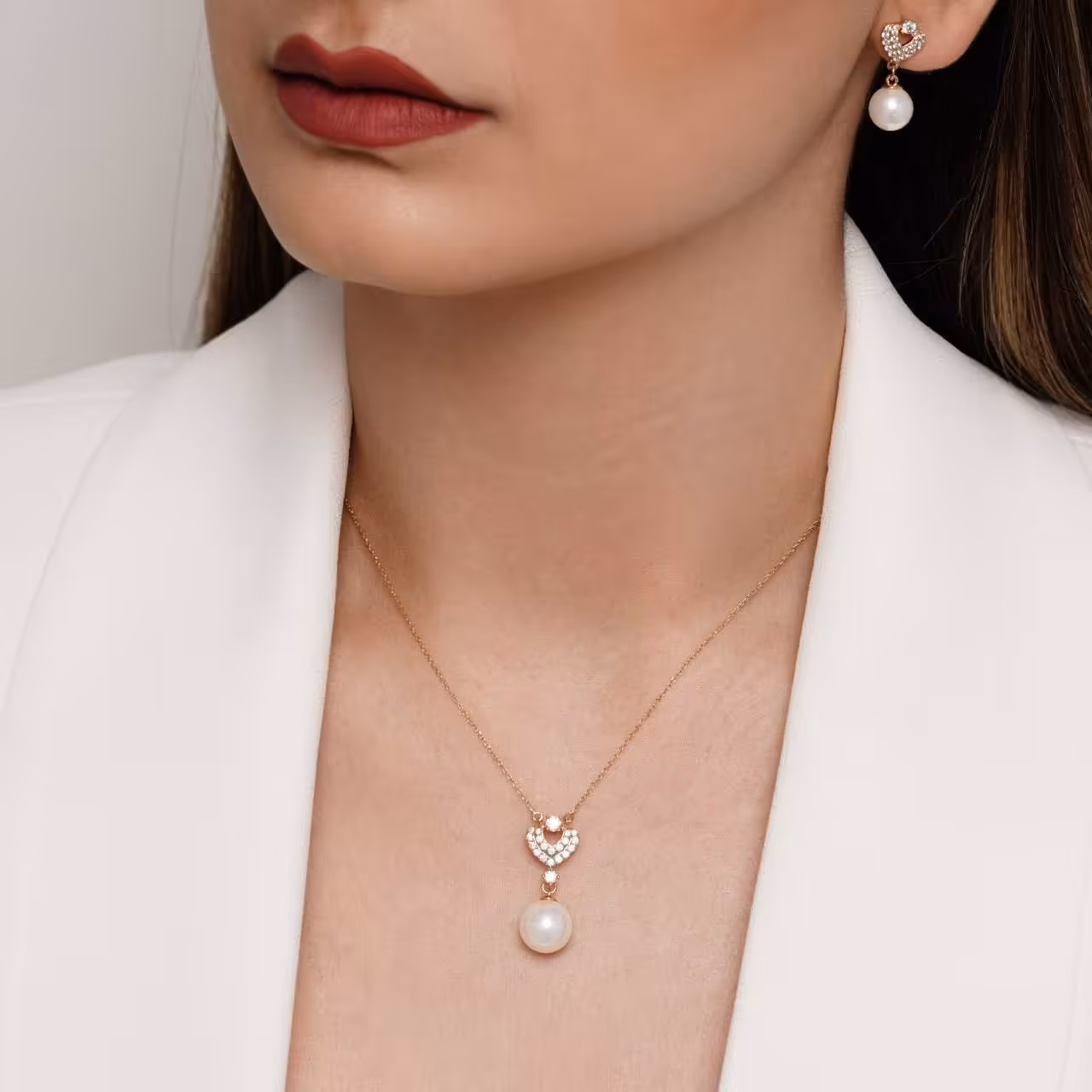 نیم ست مرواریدی ژوپینگ 