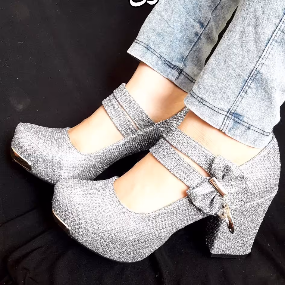 کفش مجلسی لمه نقره ای فقط سایز  37