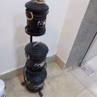 سبدسیب زمینی و جا پیازی فلزی سه طبقه درب دار  با کیفیت عالی 