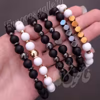 دستبند های سنگ ست مردانه و زنانه