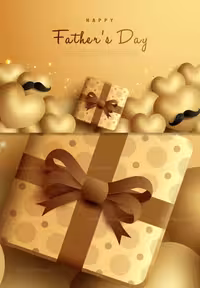 وکتور تبریک روز پدر طلایی | گرافیک با طعم تربچه