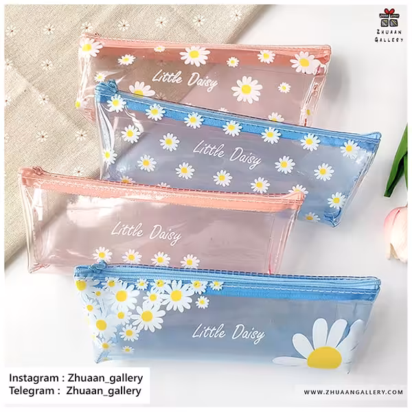 جامدادی شفاف طرح گل بابونه