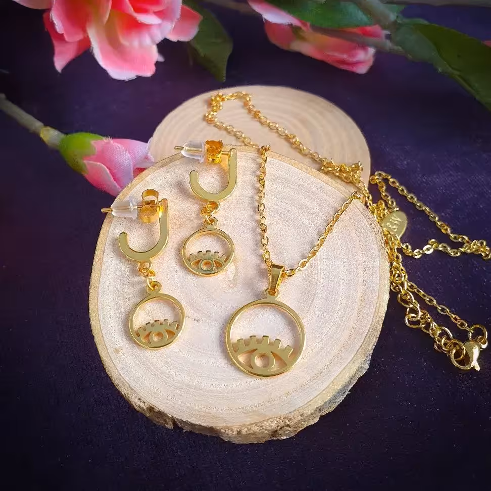 نیم ست استیل رنگ ثابت  چشمی