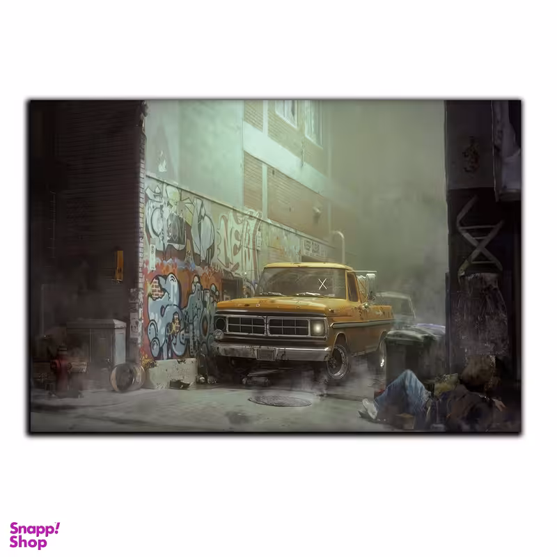 تابلو شاسی بکلیت طرح نقاشی پس کوچه های شهر مدل SH-S5607