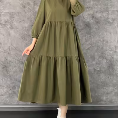 پیراهن ساحلی زنانه الیاف لنین مدل الیاف