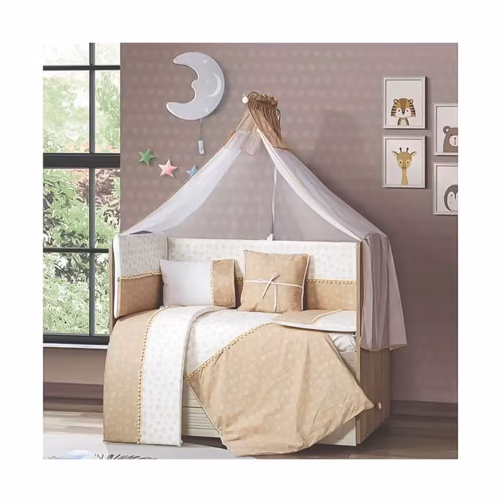 سرویس روتختی 9 تکه نوزادی ارس به به Aras Bebe مدل Papatya