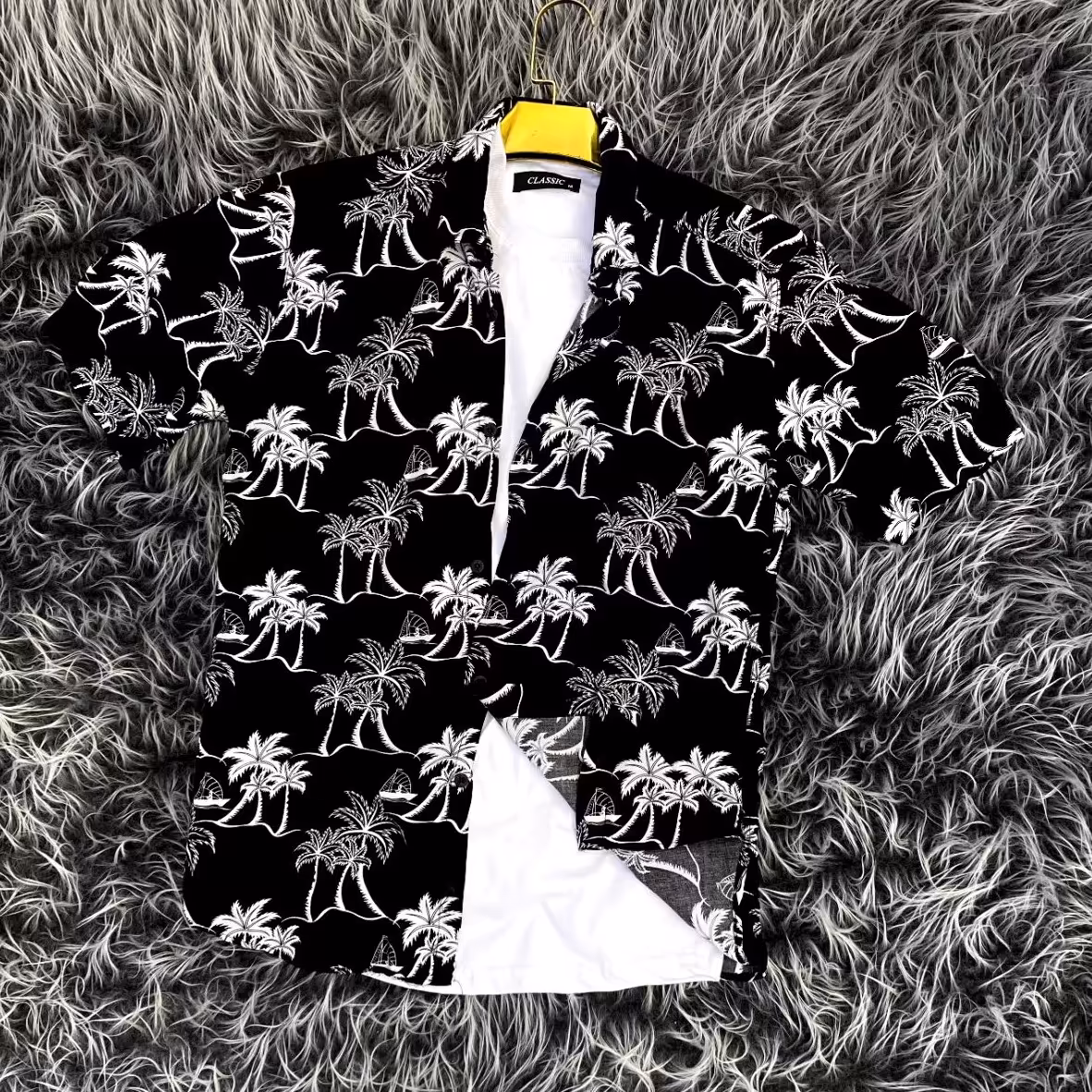 پیراهن هاوایی مردانه آستین کوتاه طرحدار جنس نخ پنبه خنک و راحت تنخور شیک و آزاد (ارسال رایگان)