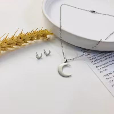 نیم ست استیل طرح ماه