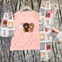 ست سه تیکه از جنس نخ لاکرا در طرحهای مختلف کد 07