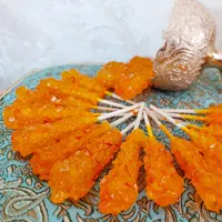 نبات چوبی زعفرانی ویژه سفارشی نبات نی دار (500 گرم فله ای)