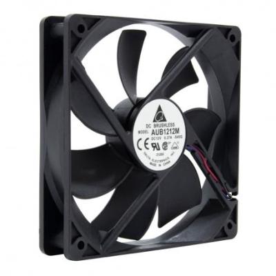 فن 12V سه سیمه سایز 12x12 ضخامت 25cm مارک DELTA مدل AUB1212M