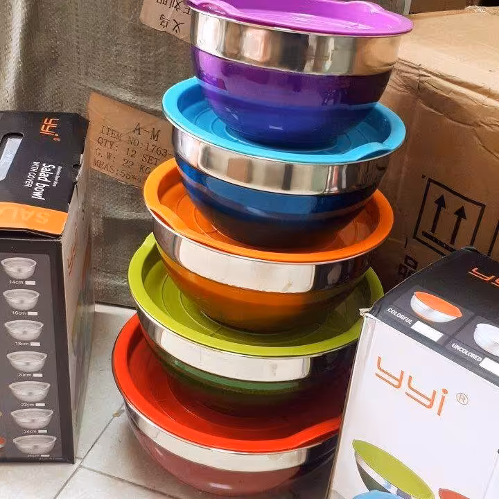 لگن 5تایی درب رنگی باارسال رایگان