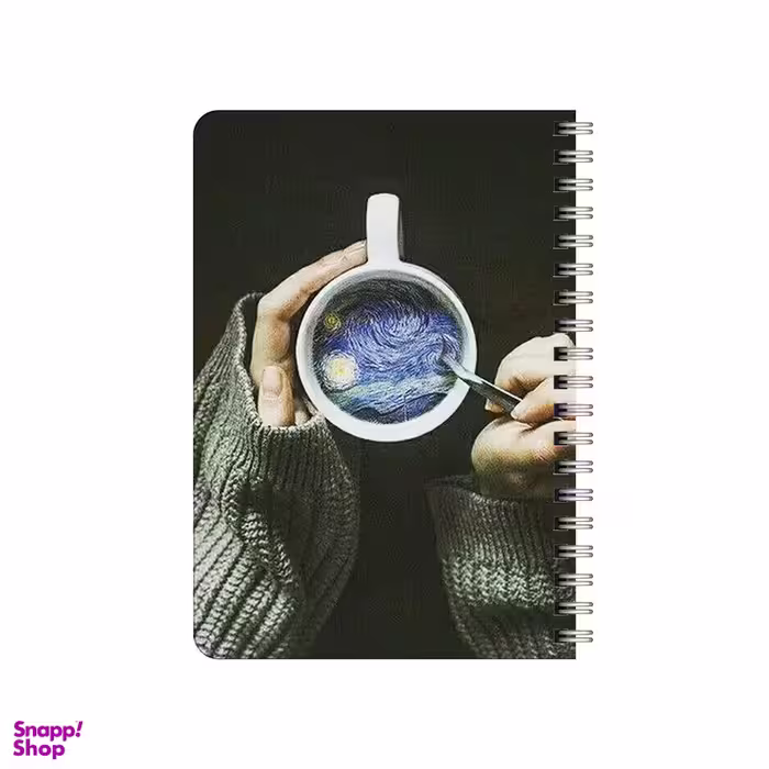 دفترچه یادداشت بامبیلیپ مدل چوبی طرح نوشیدنی شب ستاره باران کد 5722224