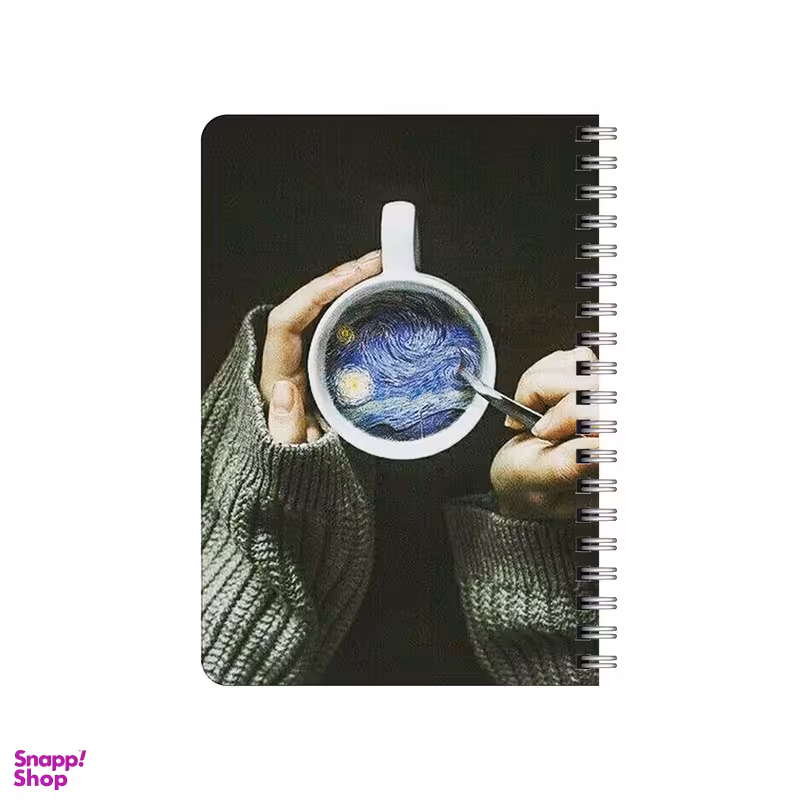 دفترچه یادداشت بامبیلیپ مدل چوبی طرح نوشیدنی شب ستاره باران کد 5722224