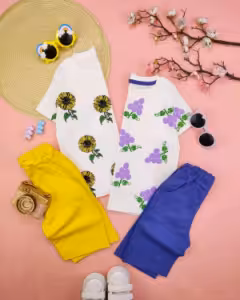 تیشرت وشلوارک انگور وآفتابگردان