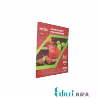 کاغذ گلاسه مگا سایز A4 وزن 200 گرم 100 برگ
