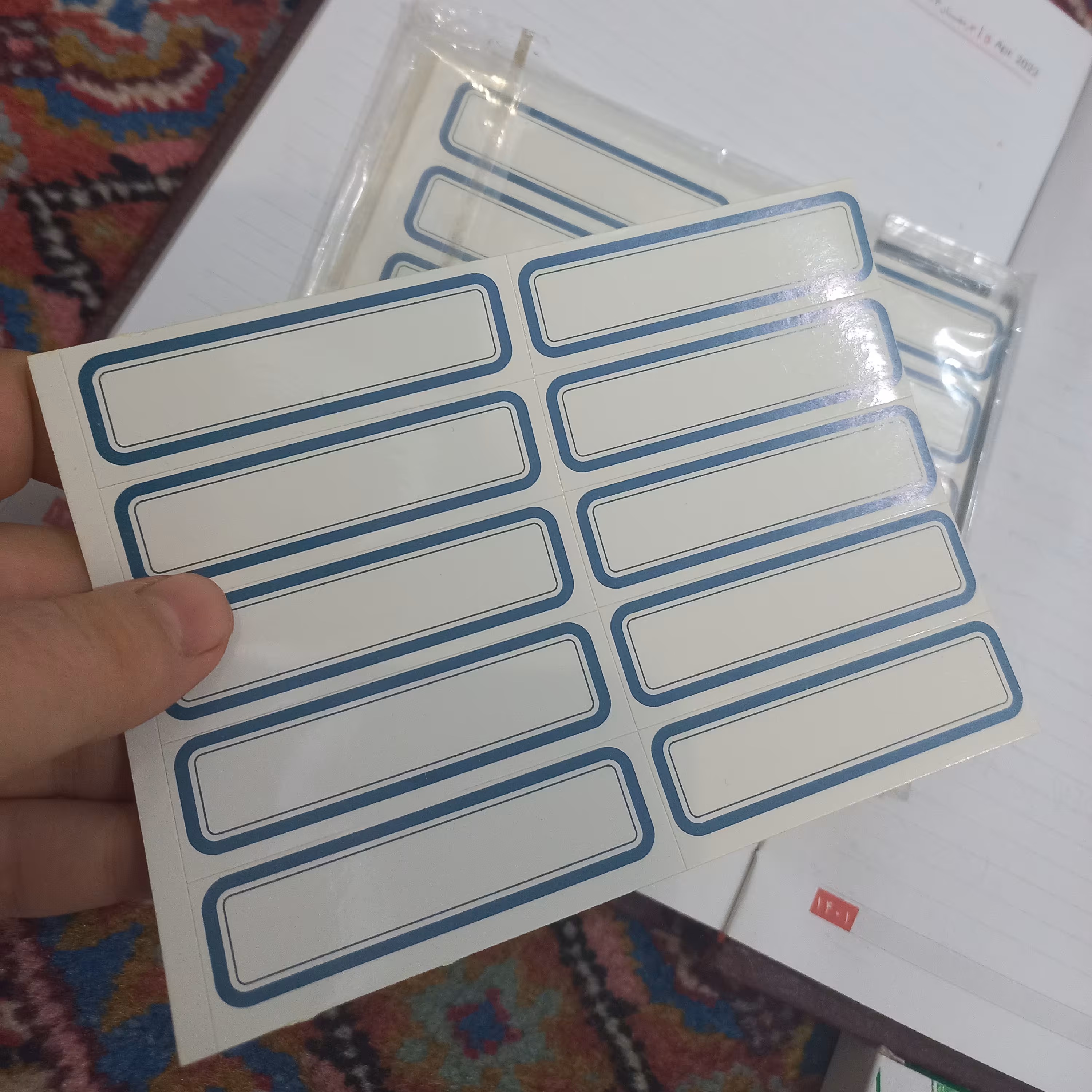 برچسب نام سایز بزرگ مستطیل